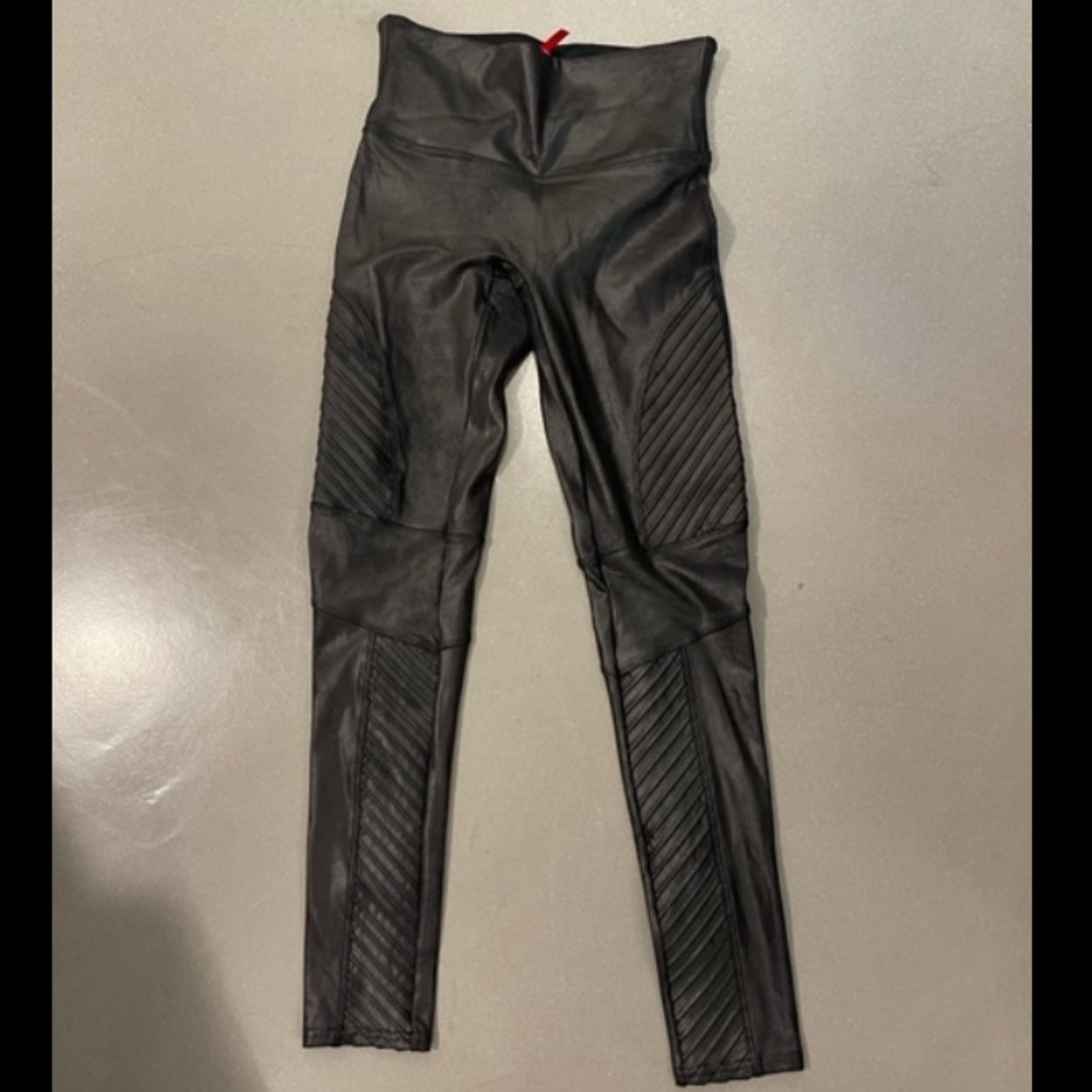 Spanx black moto leggings